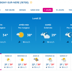22/06 Canicule : salle fermée du 22 au 28  juin inclus